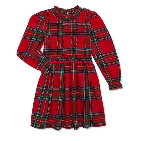Wonder Nation Baby and Toddler Girl Plaid Holiday Dress, Size 18M - Picture 1 of 5